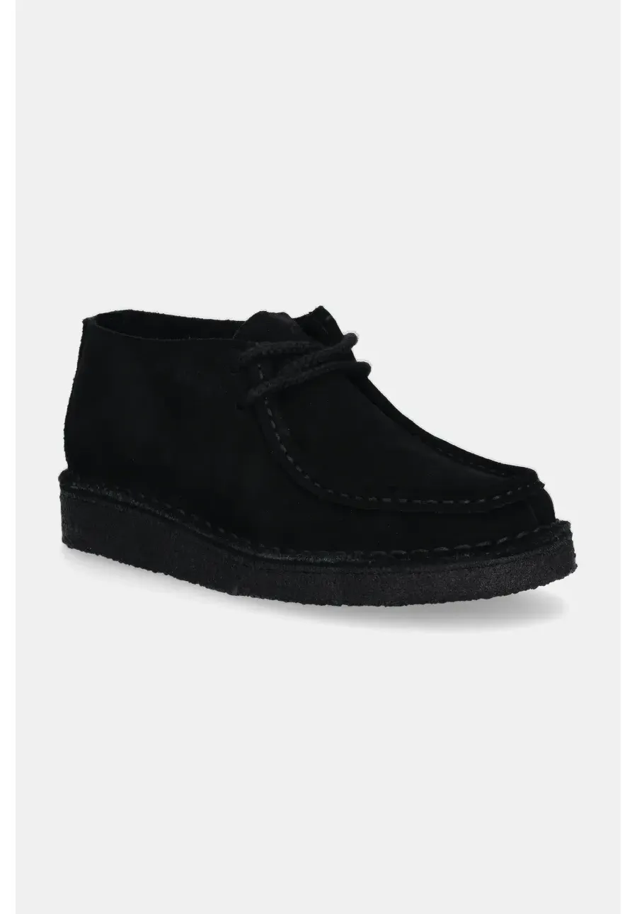 obrazek 1 Clarks Originals półbuty zamszowe Desert Nomad damskie kolor czarny na platformie 26178086
