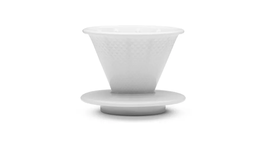obrazek 1 Stylowy kroplownik z porcelany na filtry do kawy - rozmiar L - Leander