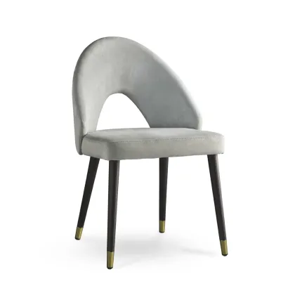 Zdjęcie Ekskluzywne jesionowe krzesło tapicerowane, stalowe nogi - Diana - Colico