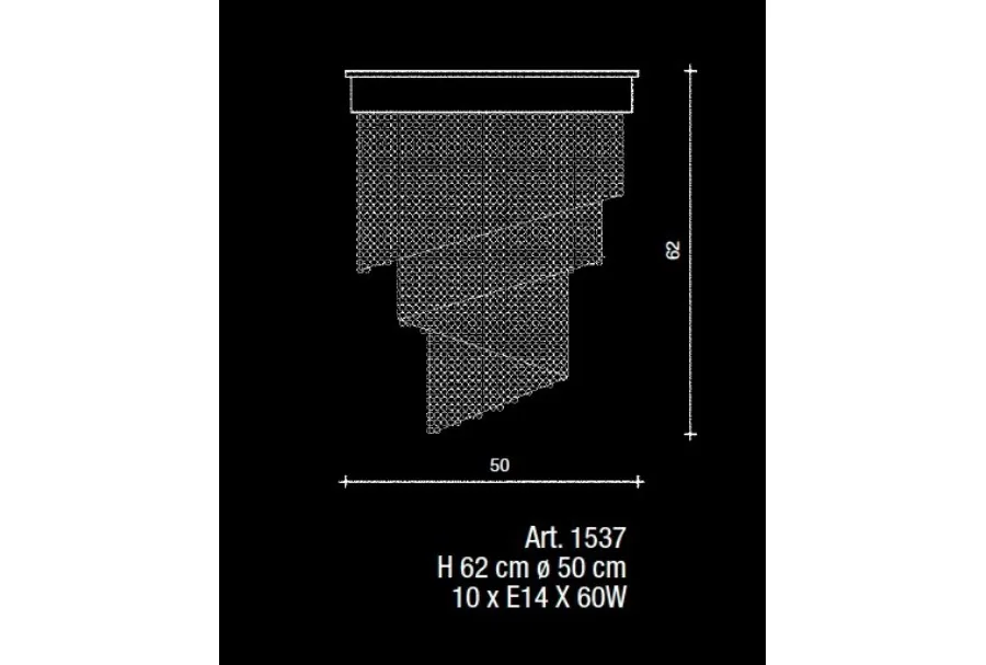 obrazek 1 Stylowa lampa sufitowa z przezroczystym kryształem Spectra - Il Paralume Marina