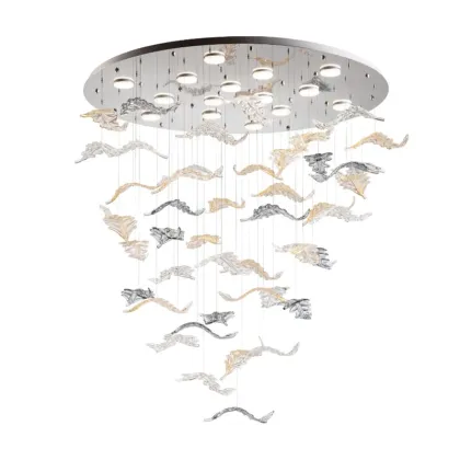 Zdjęcie Współczesny żyrandol ze szkła liście Murano - Il Paralume Marina