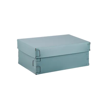 Zdjęcie Wyjątkowe jasnobłękitne pastelowe pudełko Snob 32x20xH13,5 cm