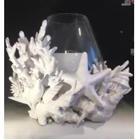 Picture Stylish candlestick with nautical decoration - coral and starfish