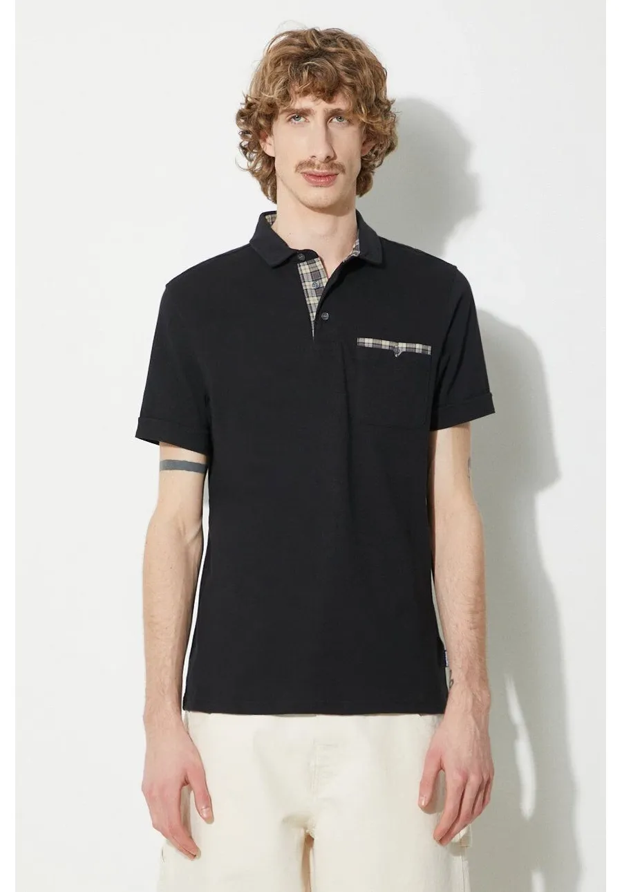 obrazek 1 Barbour polo bawełniane Corpatch Polo kolor czarny gładki MML1071