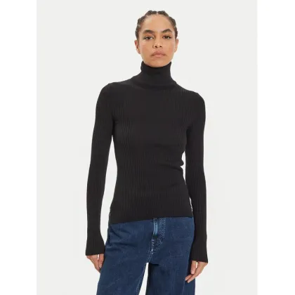 Zdjęcie IVY OAK Golf Karo IO113030 Czarny Slim Fit