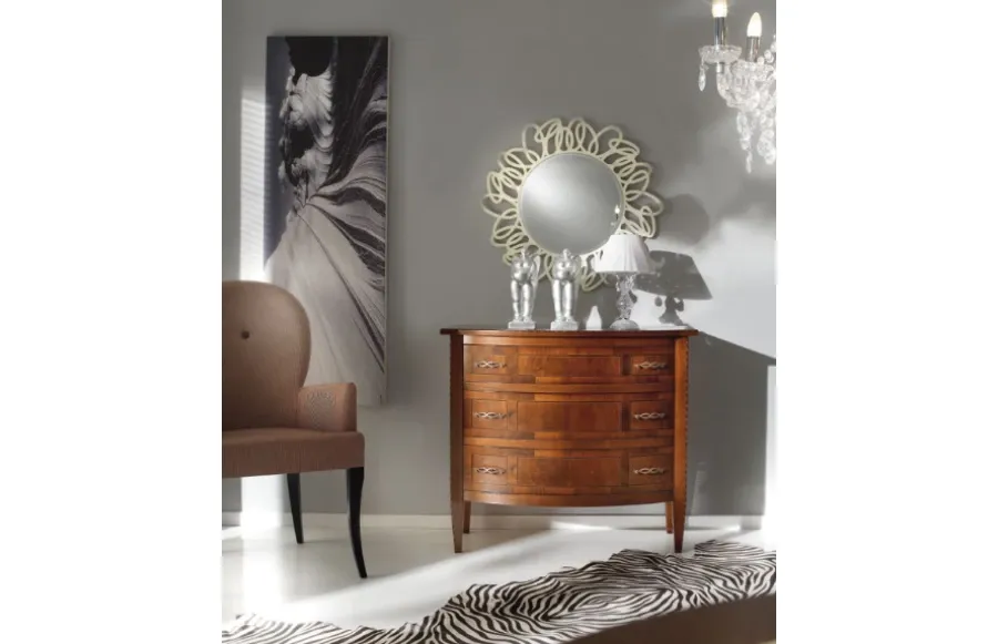 obrazek 1 Designerskie srebrne lustro w stylu nowoczesnym