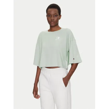 Zdjęcie Champion T-Shirt Icons Washed Look 118023 Zielony Loose Fit