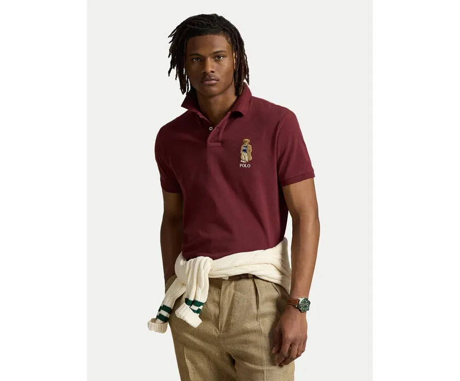 obrazek 1 Polo Ralph Lauren Polo 710973159001 Bordowy Custom Slim Fit