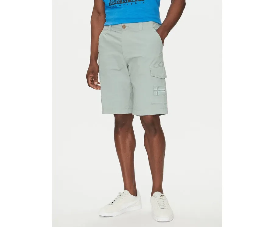 obrazek 1 Napapijri Szorty materiałowe N-Horton NP0A4HOS Zielony Regular Fit
