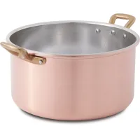 Zdjęcie Głęboki, miedziany rondel z 2 uchwytami, ø 28 cm - Cu Artigiana