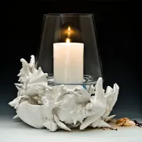 Picture A unique Italian candlestick in the shape of a shell