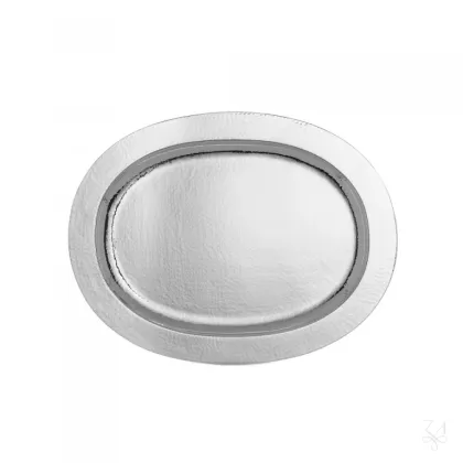 Zdjęcie Prestiżowa owalna srebrna taca Svizzero – Zaramella Argenti