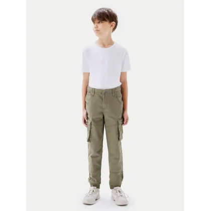 Zdjęcie NAME IT Spodnie materiałowe Bamgo 13151735 Zielony Regular Fit