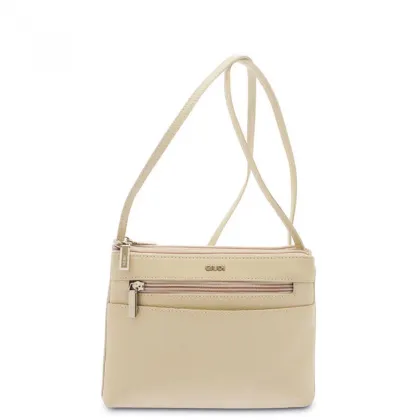 Zdjęcie Beżowa skórzana torebka na ramię - Giudi
