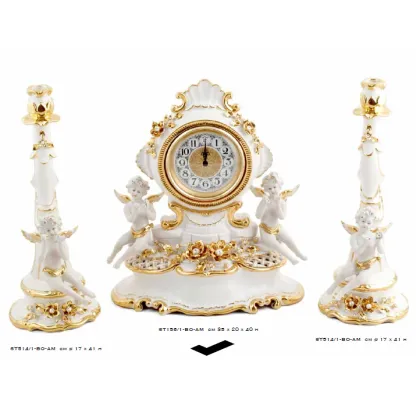 Picture Beautiful baroque clock with angels and flowers - Bruno Costenaro