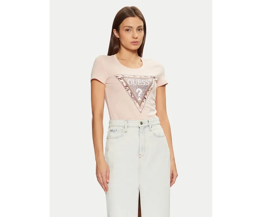 obrazek 1 Guess T-Shirt W5RI22 J1314 Écru Regular Fit