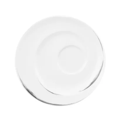 Zdjęcie Wyjątkowy duży okrągły spodek z porcelany 17 cm z szarym wzorem - Seltmann Weiden