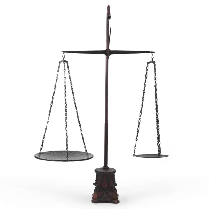 Picture Antique floor scale from the 19th century