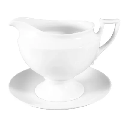 Zdjęcie Piękna stylowa porcelanowa sosjerka o klasycznym kształcie - Tettau