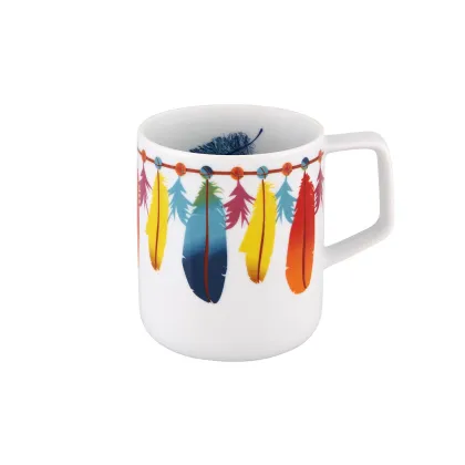 Picture Atrapasueños porcelain mug with Mexican decorative motifs - 4 pieces - Vista Alegre