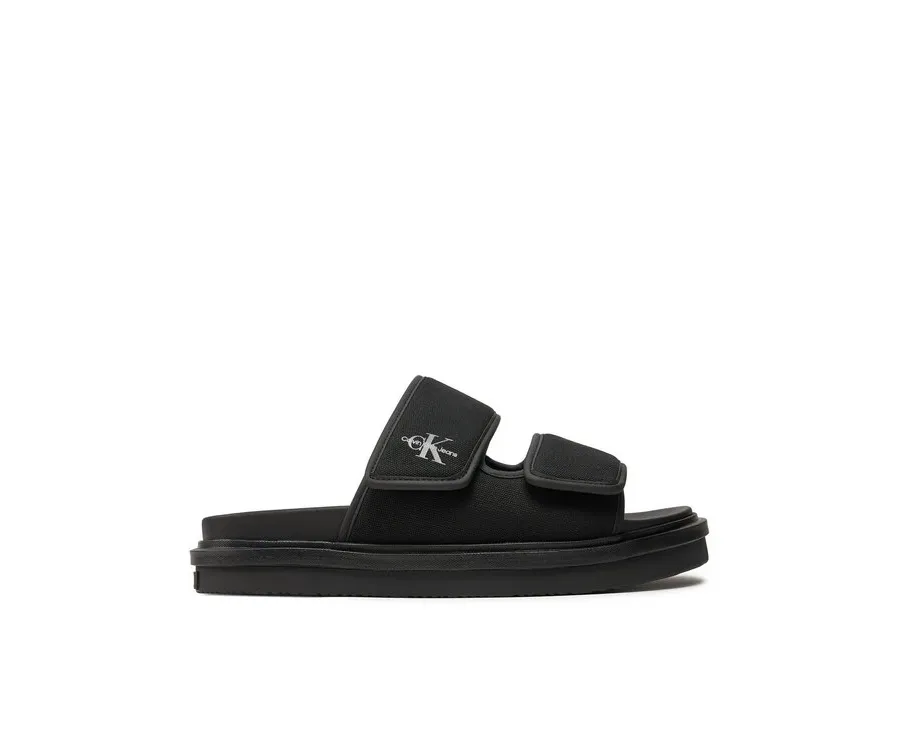 obrazek 1 Calvin Klein Jeans Klapki Double Bar Sandal Mtl YM0YM01020 Czarny