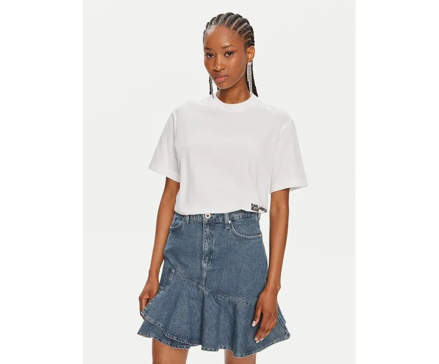obrazek 1 Karl Lagerfeld Jeans T-Shirt 245J1705 Biały Regular Fit