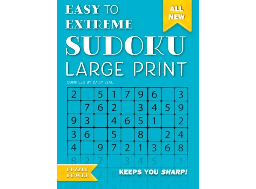obrazek 1 Książka Łatwy do ekstremalnego Sudoku (duży nadruk) - Flame Tree Publishing