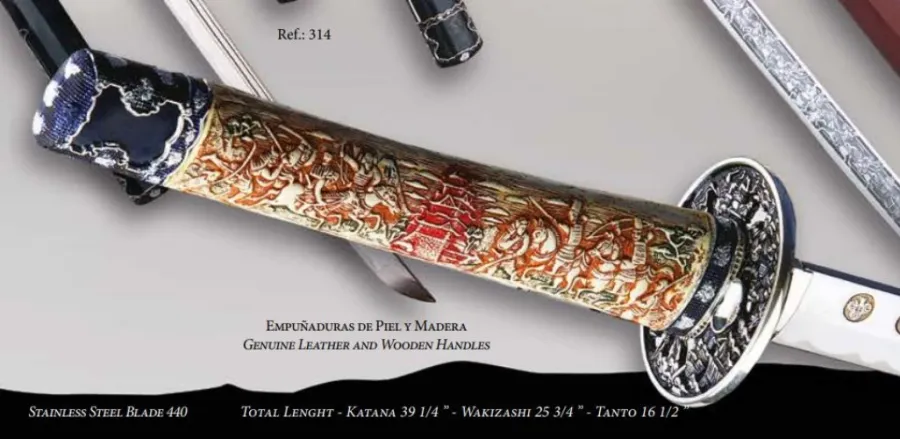 obrazek 2 Piękne dekoracyjne repliki broni japońskich - katana, wakizashi, tanto
