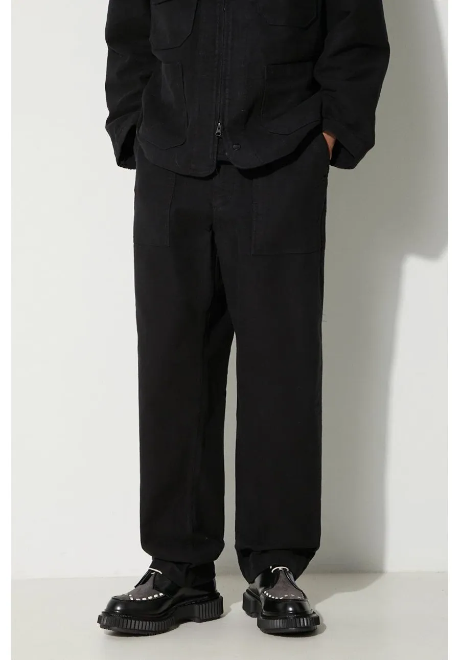 obrazek 1 Engineered Garments spodnie bawełniane Fatigue Pant kolor czarny proste 23F1F004.SD010