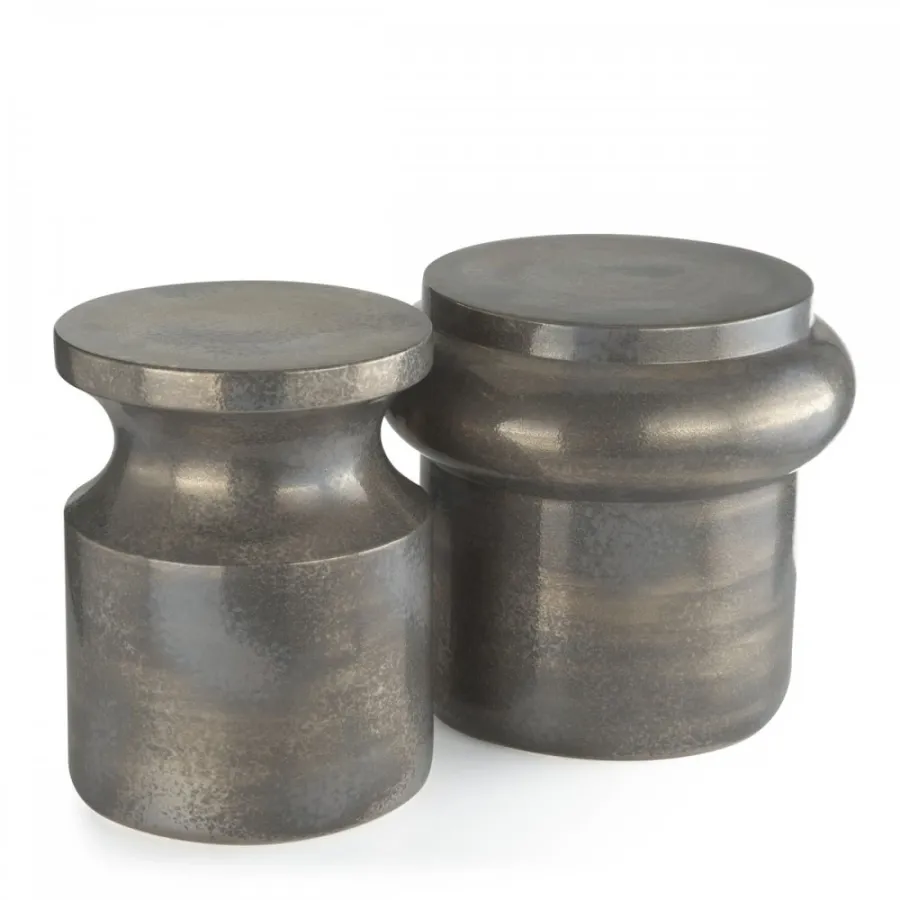 obrazek 2 Wyrafinowany i charakterystyczny stołek z glazurowanej ceramiki H.40xL.30xP.30 cm