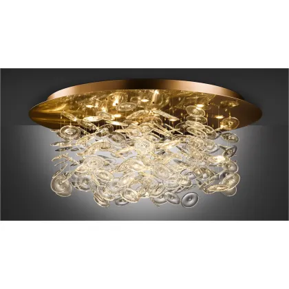 Zdjęcie Ekskluzywny sufitowy żyrandol w kolorze złotym – Il Paralume Marina