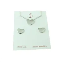 Picture A feminine jewelry set with hearts straight from Italy
