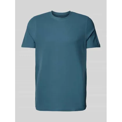 Zdjęcie T-shirt z prążkowanym okrągłym dekoltem
