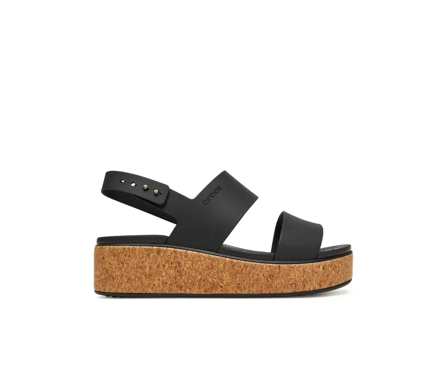 obrazek 1 Crocs Sandały Brooklyn Cork Low Wedge 211144 Czarny