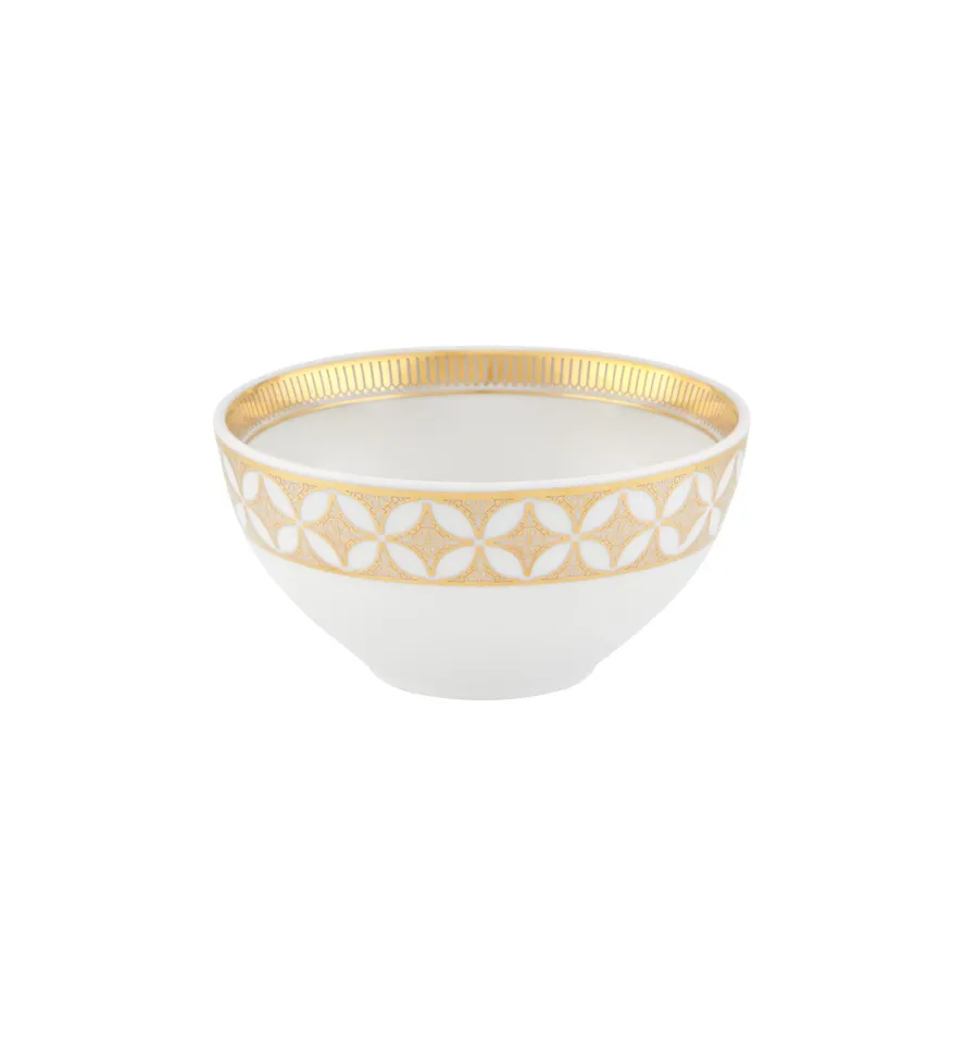 obrazek 1 Porcelanowa mała miska Gold Exotic ze złotym dekoracyjnym ornamentem - Vista Alegre