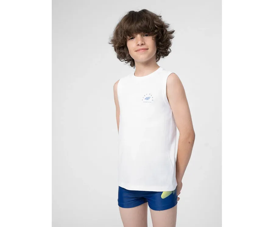 obrazek 1 4F Tank top 4FJSS23TTSHM284 Biały Regular Fit