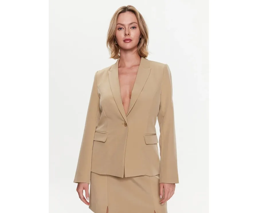 obrazek 1 Bruuns Bazaar Marynarka Rubysus Alberte BBW3243 Beżowy Regular Fit