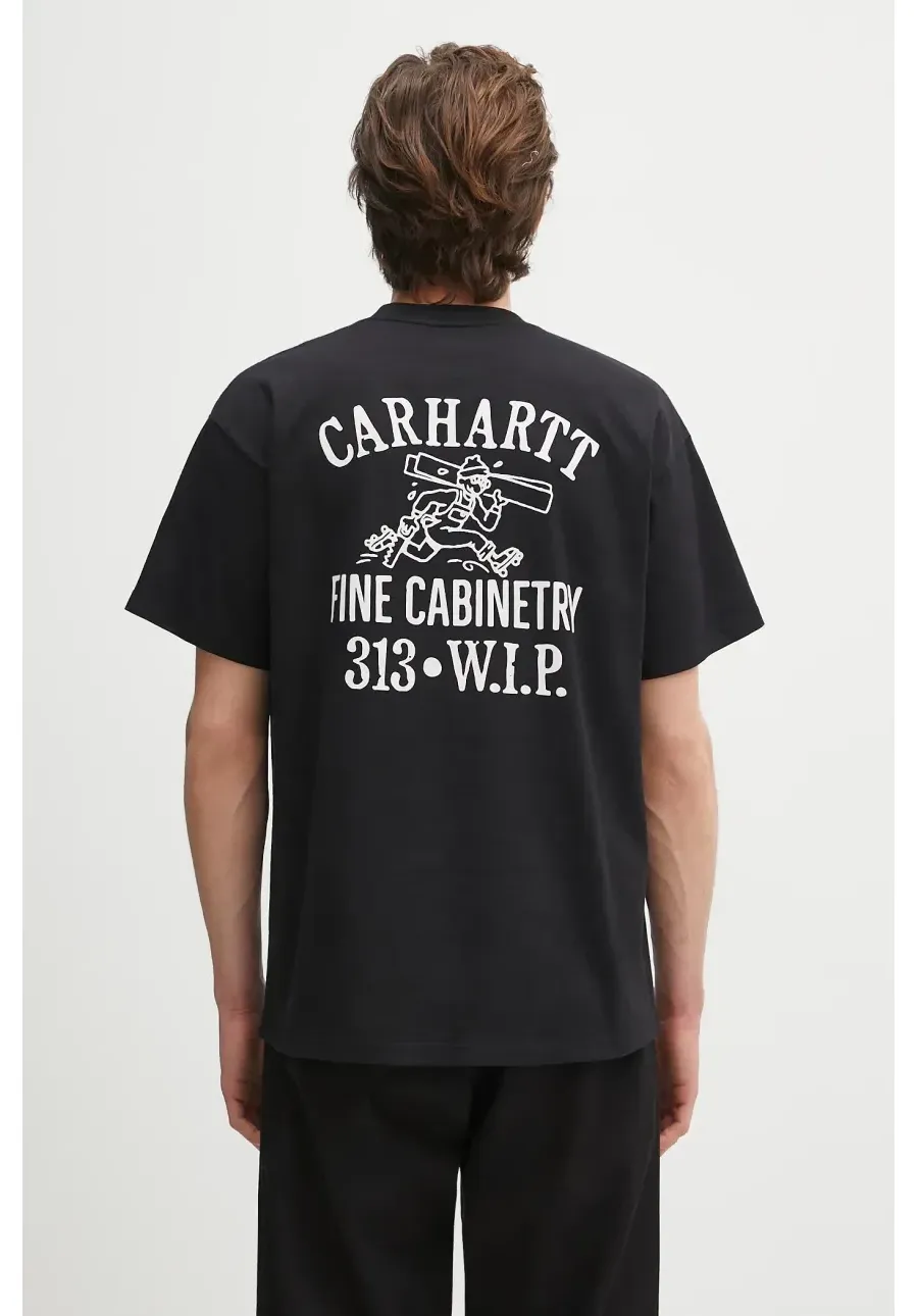 obrazek 1 Carhartt WIP t-shirt bawełniany S/S Cabinetry T-Shirt męski kolor czarny z nadrukiem I034779.0D2XX