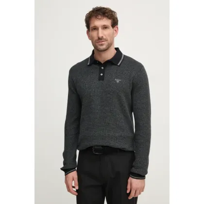 Zdjęcie Barbour sweter z domieszką wełny męski kolor czarny MKN1631CH91