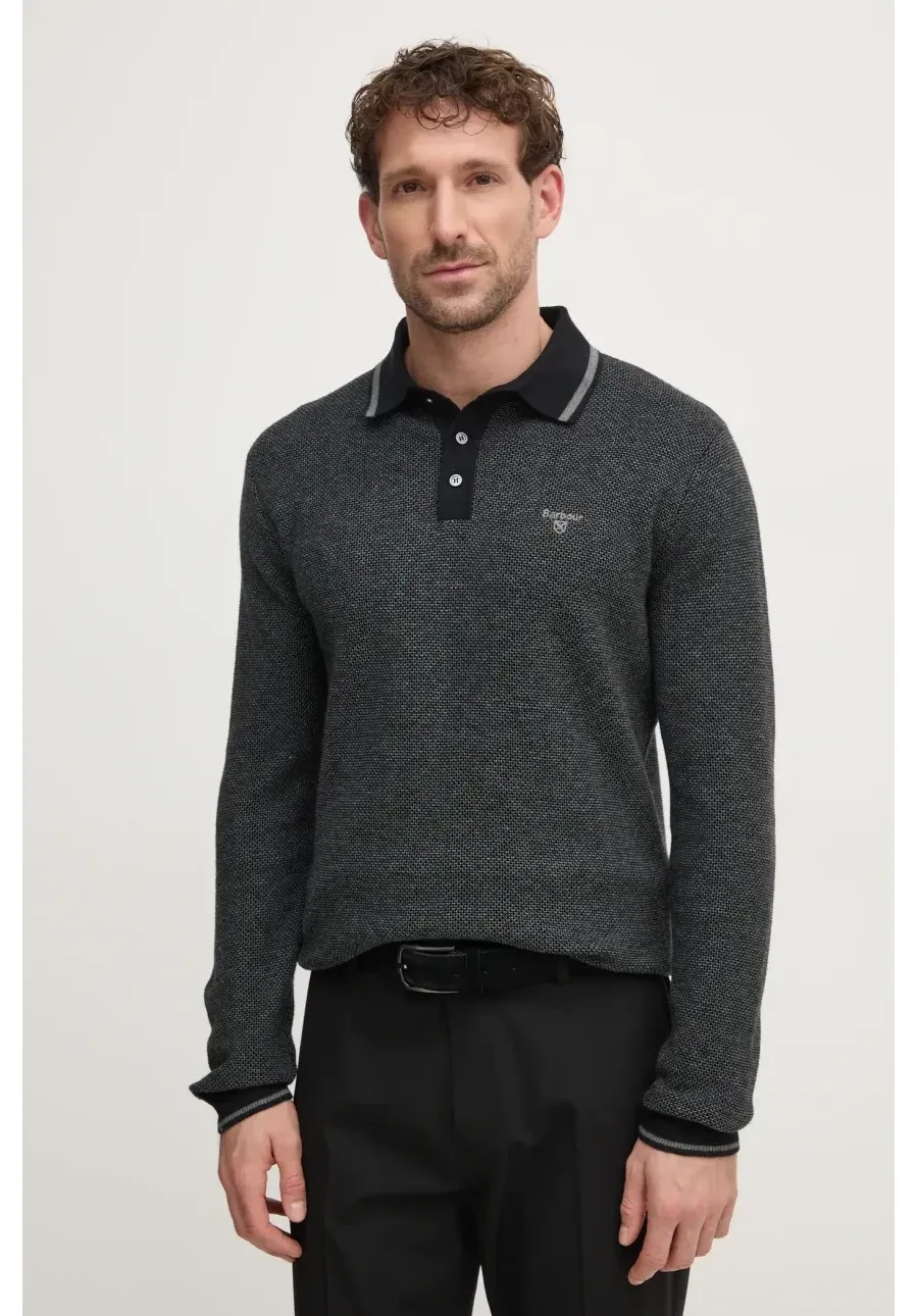 obrazek 1 Barbour sweter z domieszką wełny męski kolor czarny  MKN1631CH91