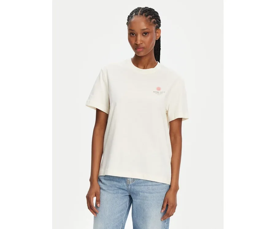 obrazek 1 Mustang T-Shirt Floris 1016141 Écru Relaxed Fit