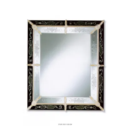 Zdjęcie Klasyczne prostokątne lustro salonowe Murano