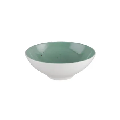 Zdjęcie Mała okrągła porcelanowa miska 14,5 cm w pięknym kolorze turkusu - Seltmann Weiden