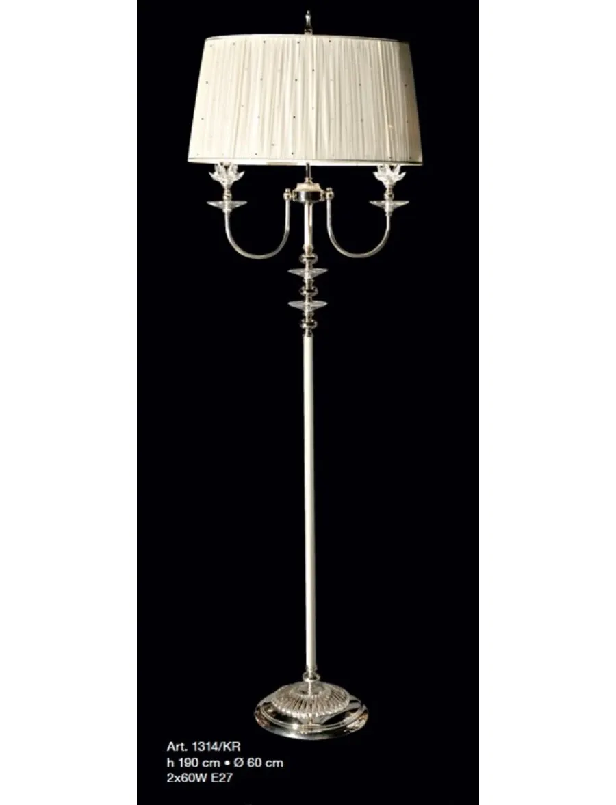 obrazek 1 Wyjątkowa włoska 2-punktowa lampa stojąca z kwiatem Swarovski – Il Paralume Marina