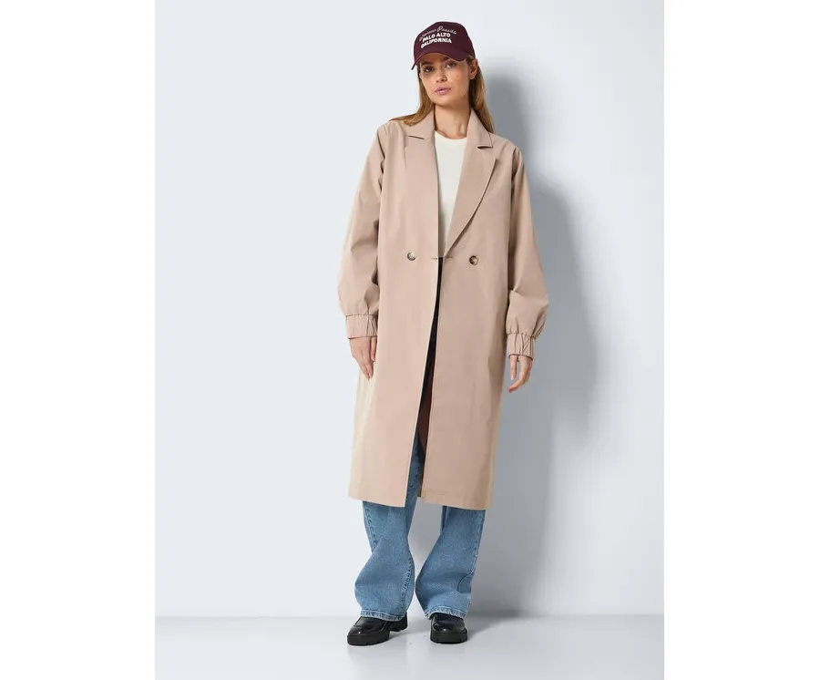 obrazek 1 Noisy May Płaszcz przejściowy Soffy 27024250 Beżowy Relaxed Fit