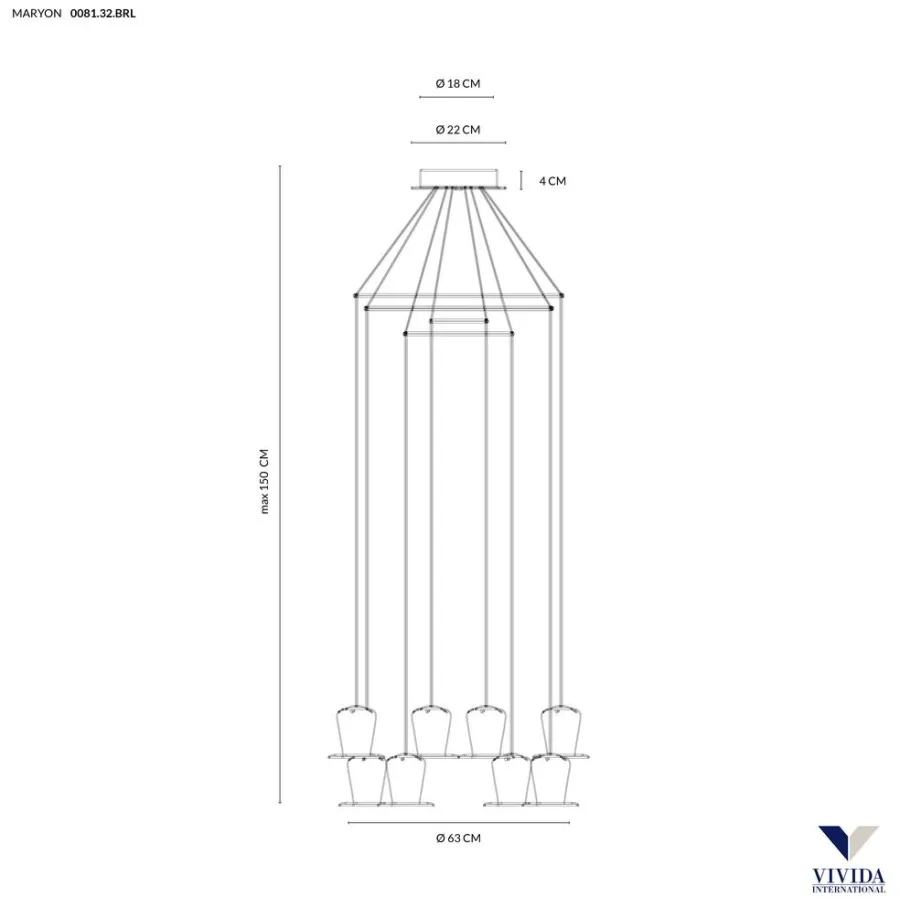 obrazek 4 Włoskie oświetlenie do domu - lampa wisząca Maryon 8