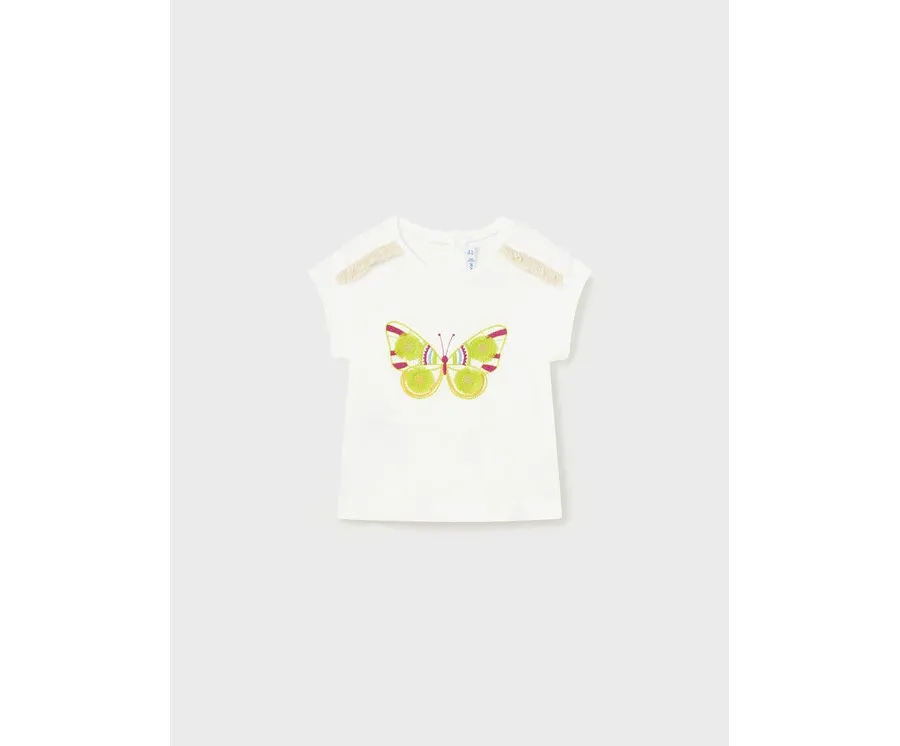 obrazek 1 Mayoral T-Shirt 1008 Beżowy Regular Fit