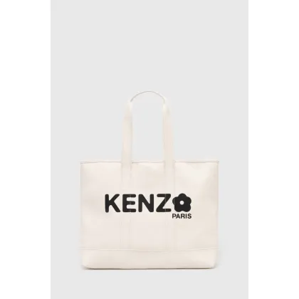 Zdjęcie Kenzo torebka bawełniana Utility Large Tote Bag kolor beżowy FE68SA911F36.03