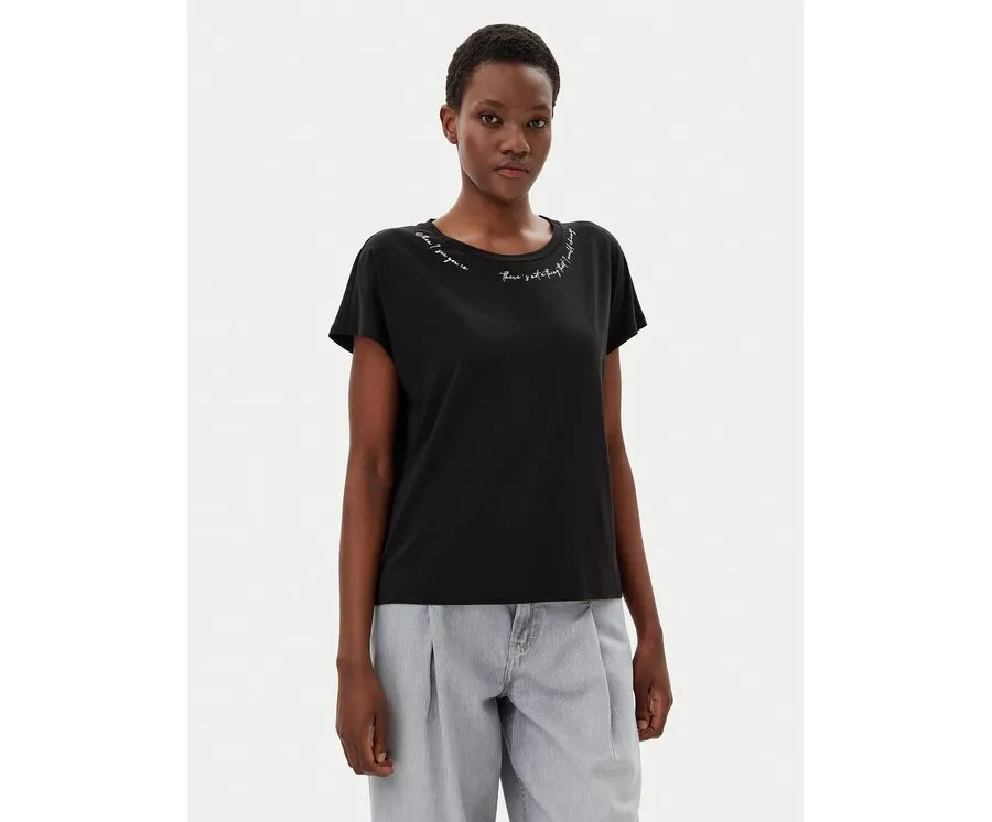 obrazek 1 Liu Jo Sport T-Shirt TA5268 JS005 Czarny Regular Fit