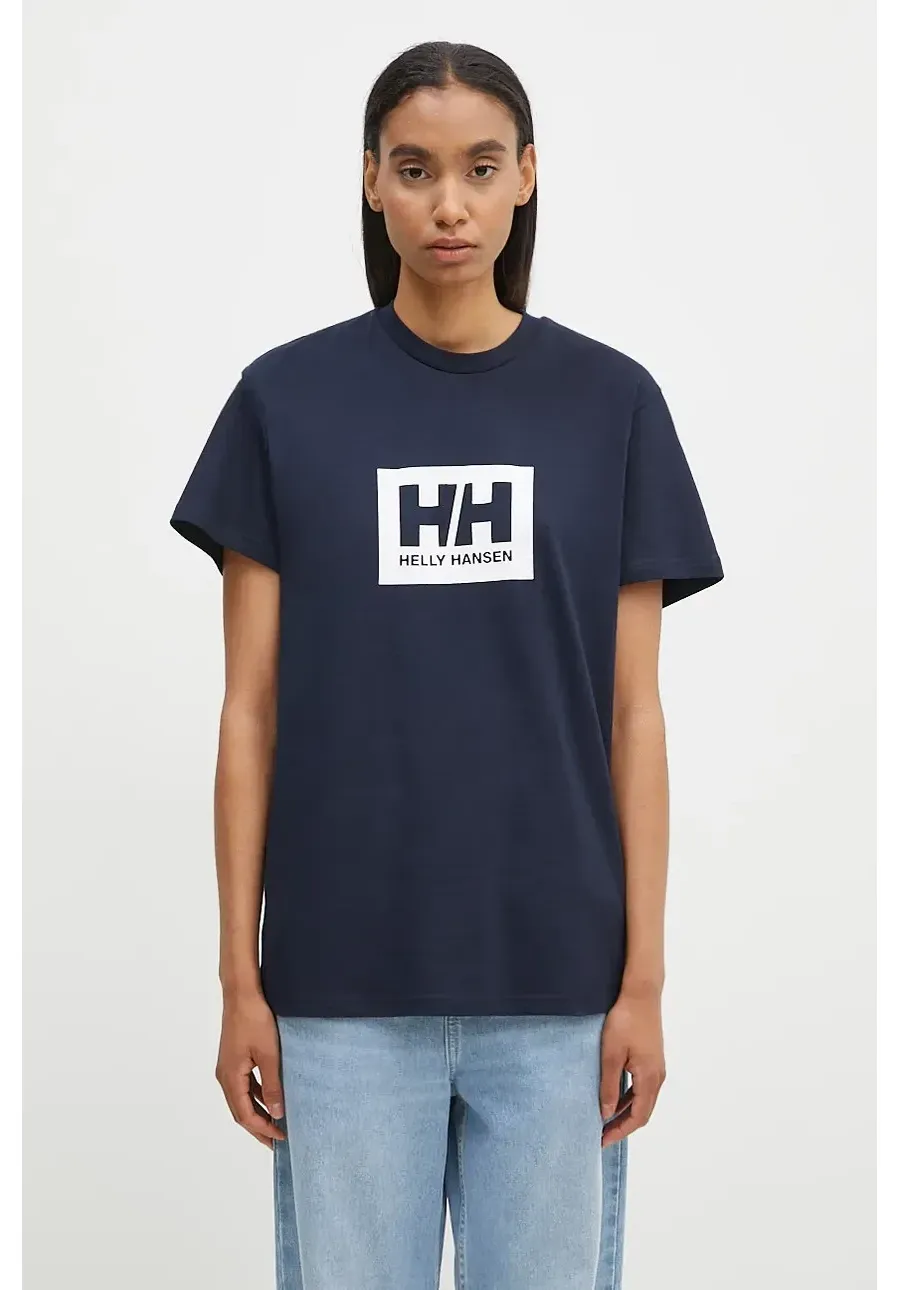 obrazek 1 Helly Hansen t-shirt bawełniany TOKYO kolor granatowy z nadrukiem 53285